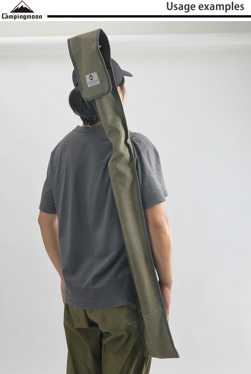 Campingmoon Canvas Pole Pile Driver Case Carrying Bag Tripod Stand Storage Case D-240B - Image 5